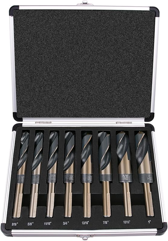 8-Piece M2 High Speed Steel 1/2