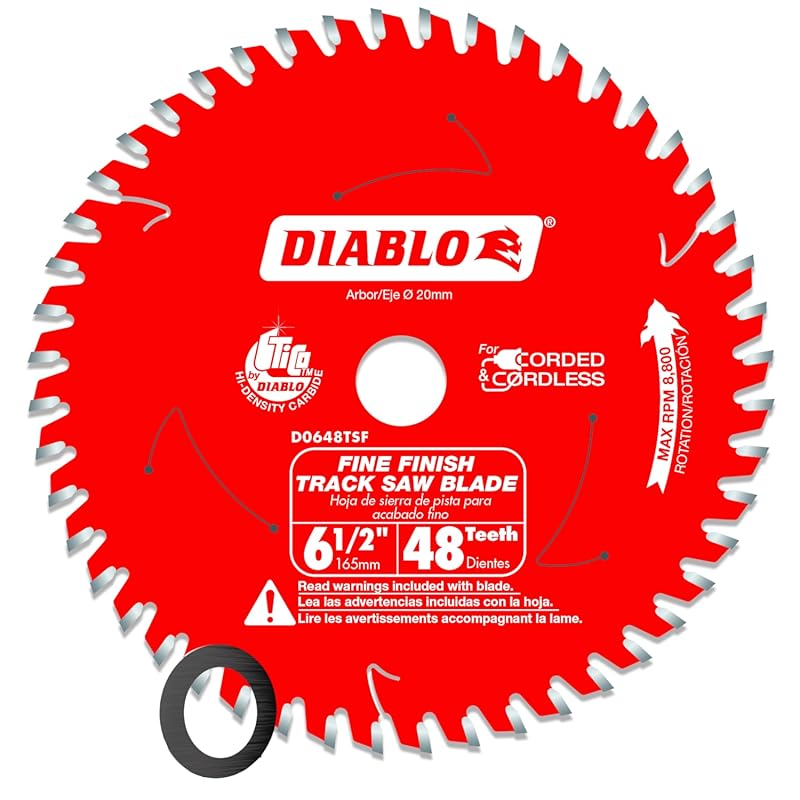 Diablo 6-1/2 Inch 60-Tooth Carbide Circular Saw Blade for Ultra Fine W