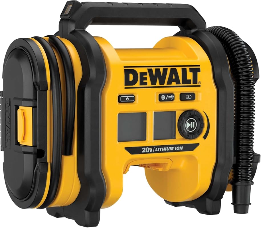 DEWALT Portable Air Compressor for Car Tires. Features 20V MAX, Auto S