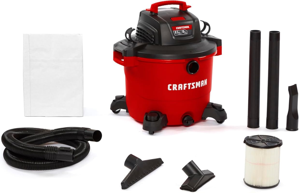 5 Best Wet Dry Shop Vacs: Our Expert-Tested Top Picks 1 CRAFTSMAN 16 Gallon 6.5 Peak HP Heavy-Duty Wet Dry Shop Vacuum with Fi