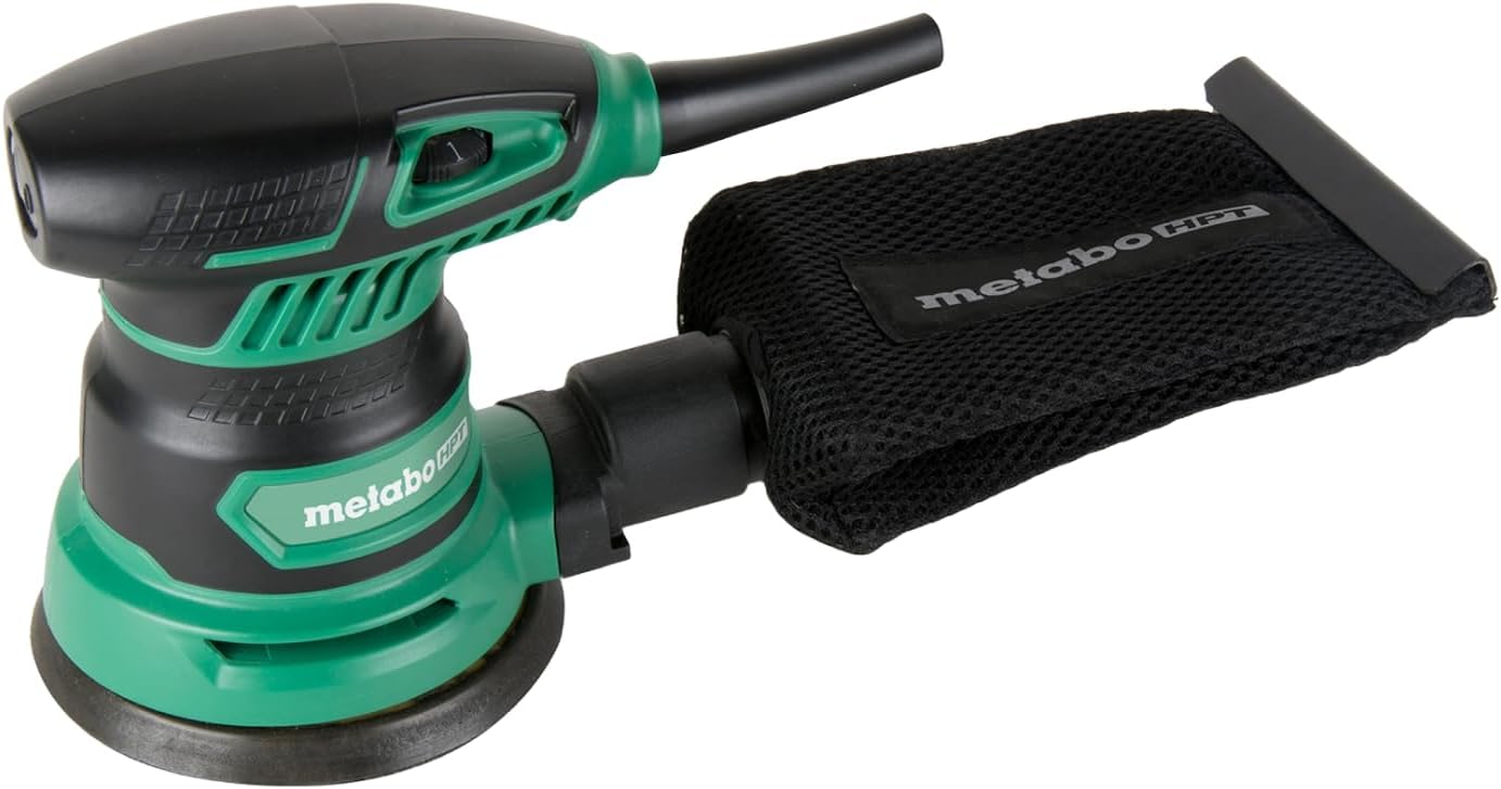 Metabo HPT 5-Inch Variable Speed Random Orbit Finishing Sander with Pa
