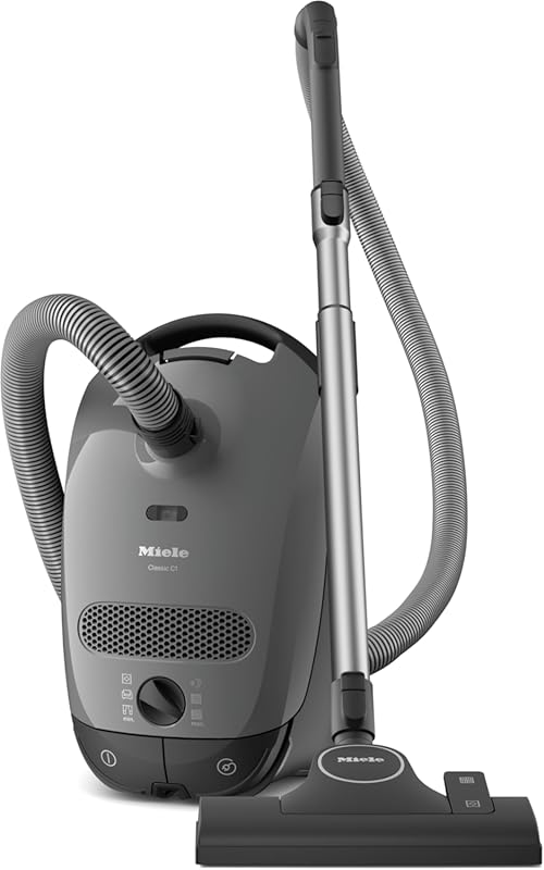 Miele Classic C1 Bagged Canister Vacuum in Graphite Grey for Efficient