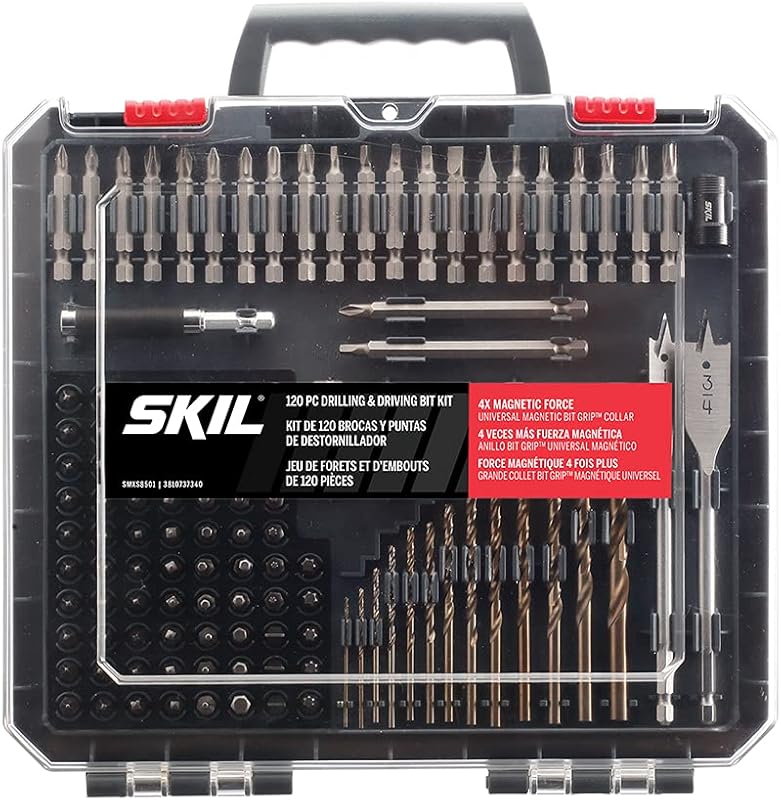SKIL 120-piece Drilling and Screwdriver Bit Set for Use with Cordless 