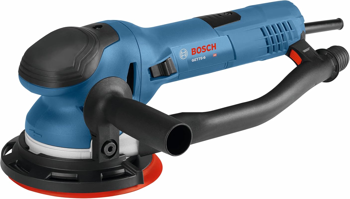 5 Best 6 Inch Random Orbital Sanders: Expert-Approved 4 BOSCH GET75-6N 6-Inch Electric Random Orbital Sander, 7.5 Amp Corded w