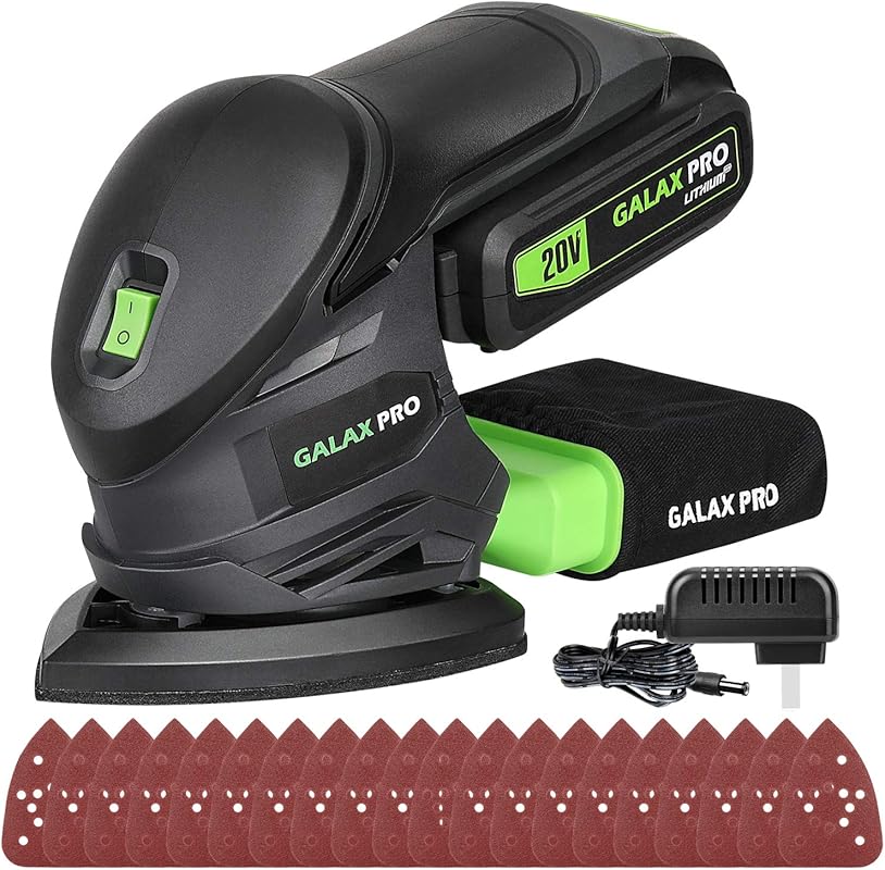 Ultimate 5 Best Cordless Detail Sanders: Expert Picks & Reviews 6 GALAX PRO Cordless Detail Sander, 20V, 12000 RPM, with Dust Collection