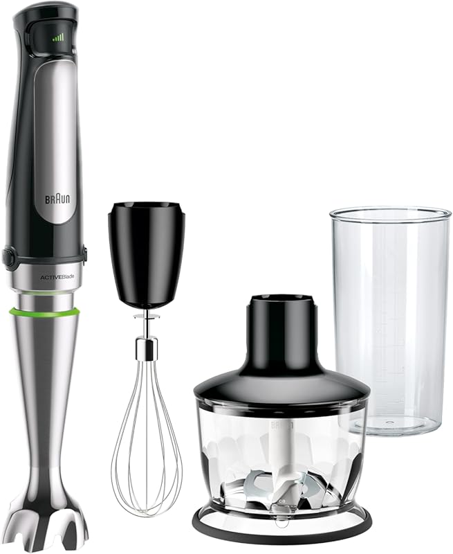 Braun Immersion Blender with Food Processor, Handheld 3-in-1 for Blend