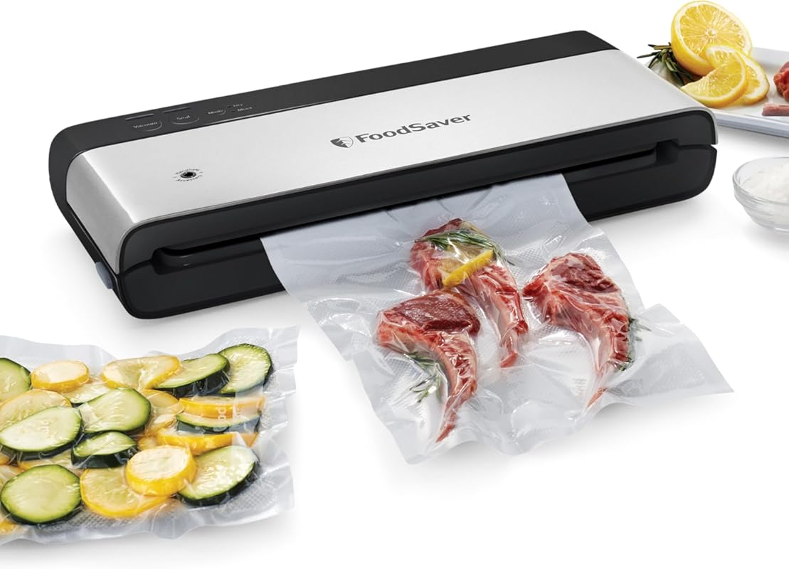 FoodSaver PowerVac Compact Vacuum Sealer: Stainless Steel, Vertical St