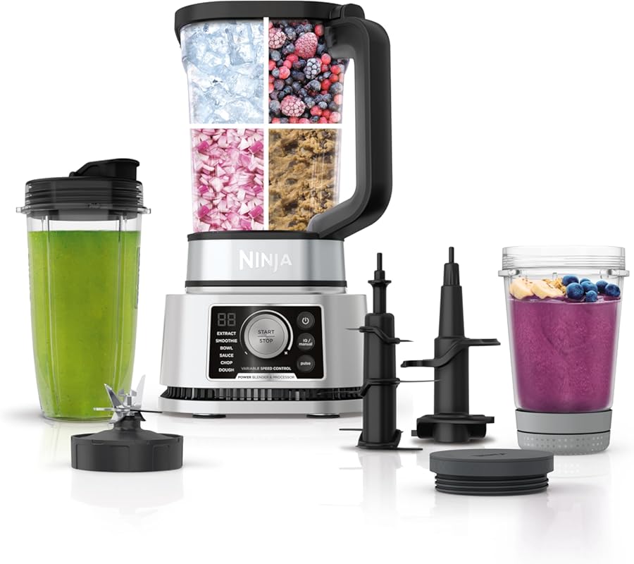 Ninja Blender and Food Processor Combo System, 6 Functions for Smoothi
