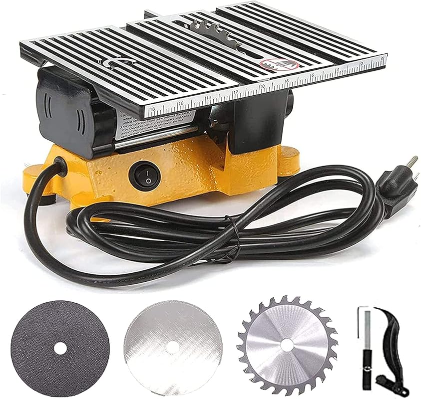 4-inch Mini Portable Table Saw for Crafts and DIY. Cuts Metal, Ceramic