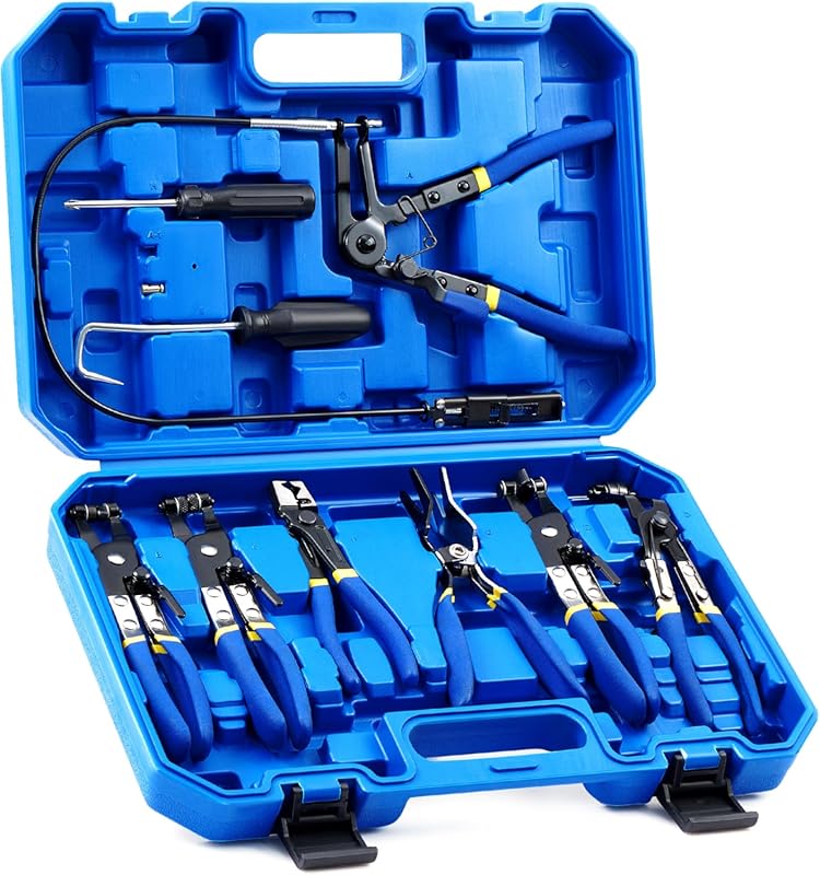 Orion Motor Tech 9-Piece Long Reach Hose Clamp Pliers for Clic-R and F