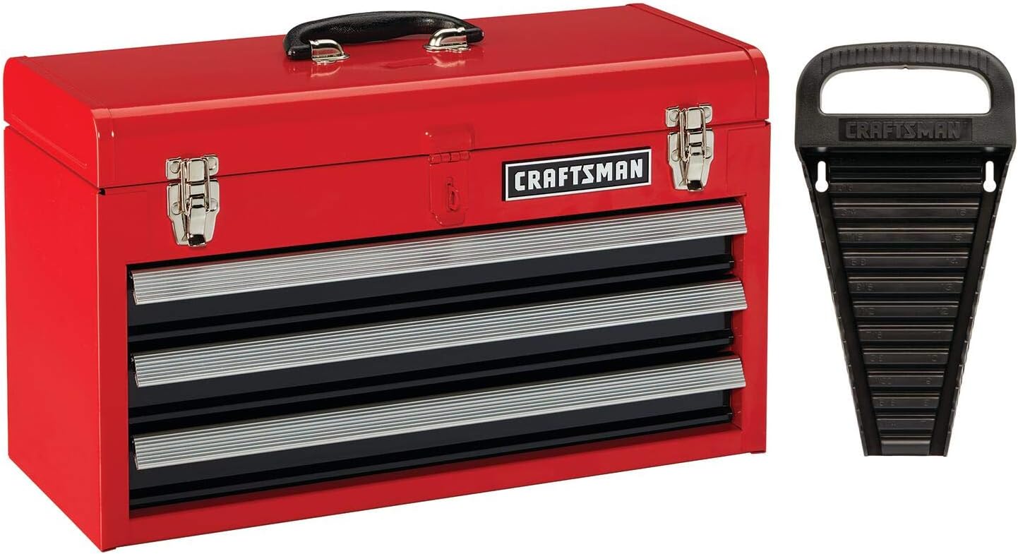 CRAFTSMAN Tool Chest, 3-Drawer, Portable, with Wrench Organizer, Stain