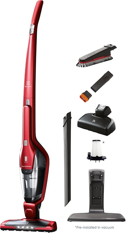 Electrolux Ergorapido Pet Cordless 2-in-1 Vacuum for Pet Hair, Motoriz
