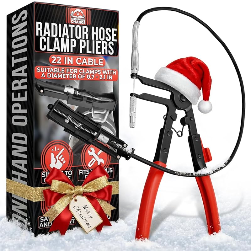 Durable Radiator Hose Clamp Pliers with Ratchet Locking and Non-Slip P