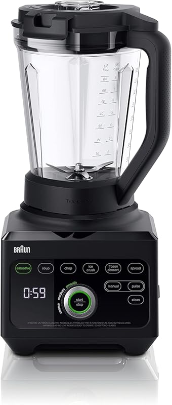 Braun TriForce Power Blender: 1600W with Heated Blending and Auto-Clea