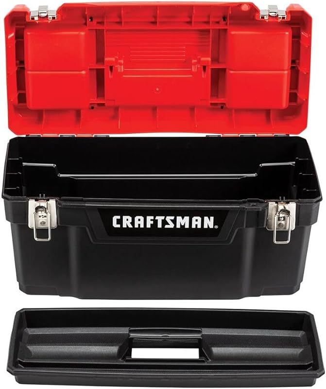 CRAFTSMAN 20-Inch Lockable Tool Box with Removable Tray and Small Part