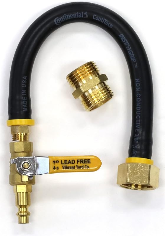 Air Compressor to Garden Hose Blowout Adapter for Sprinkler and RV Sys