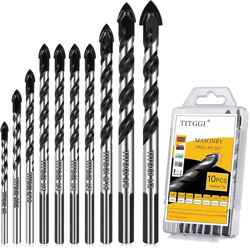 Professional Masonry Drill Bit Set  for Glass/Brick/Plastic/Cement/Woo
