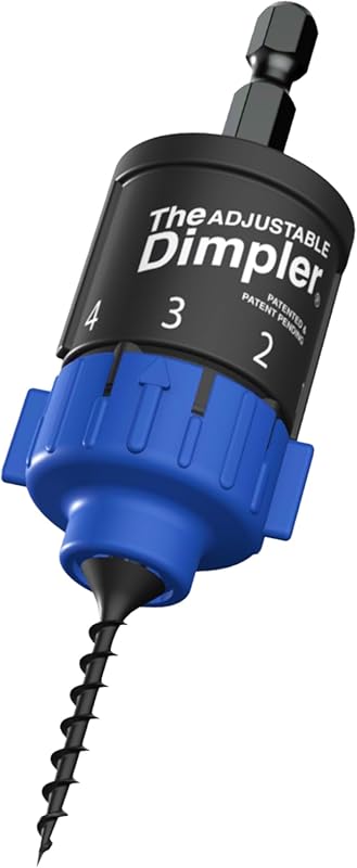 Adjustable DIMPLER ® - Drywall Bit & Screw Gun Attachment, Converts Dr