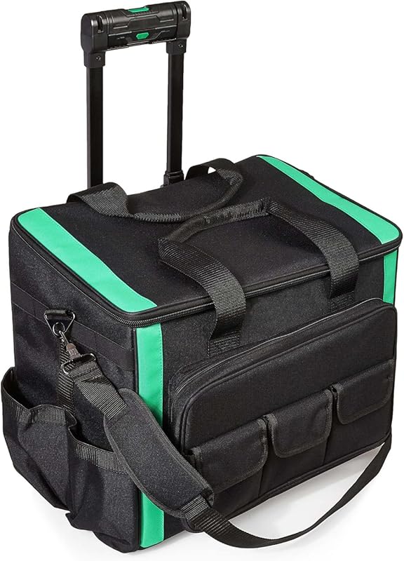 Amazon Basics Black Rolling Tool Bag, an Essential Organizer with 20 P