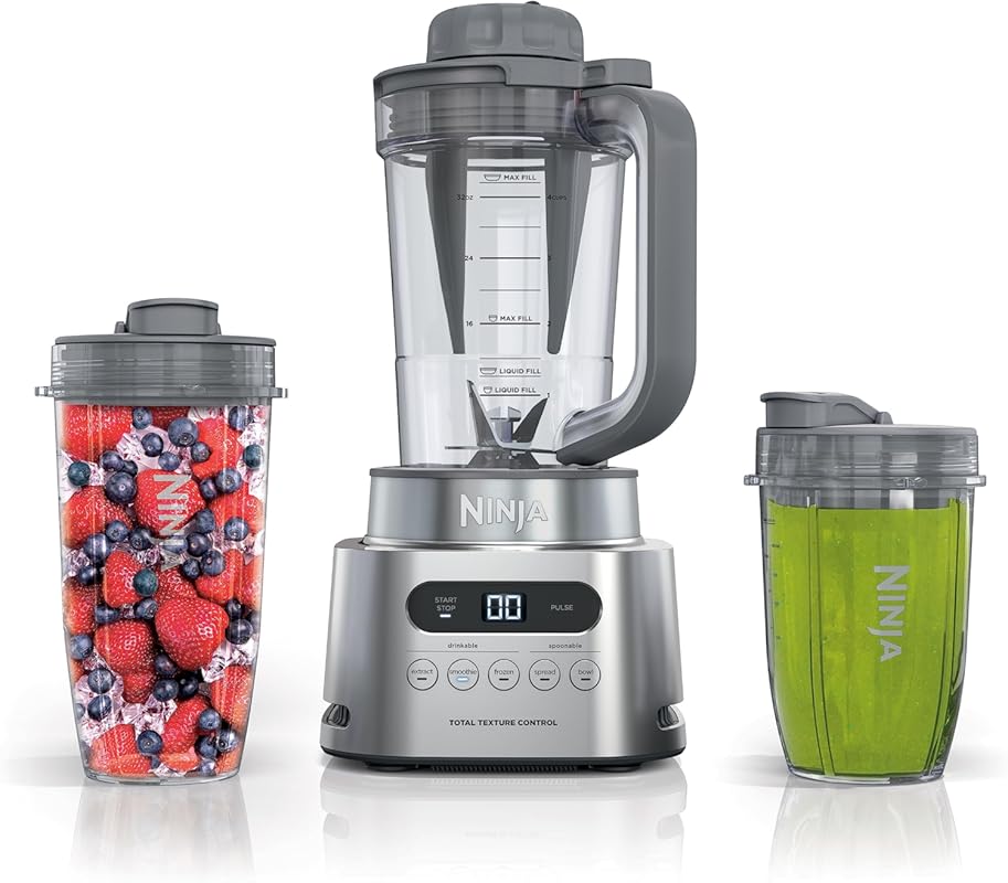Ninja TWISTi Blender DUO: High-Speed 1600W for Smoothies, Spreads, Nut