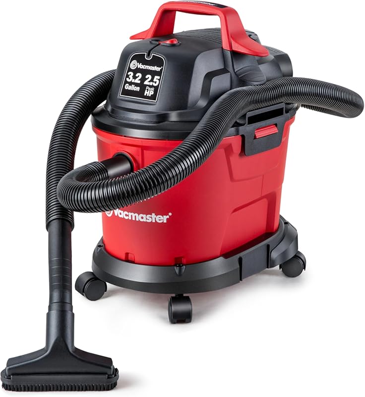 Vacmaster 3.2-Gallon 2.5 Peak HP Wet/Dry Shop Vacuum for Small Spaces 