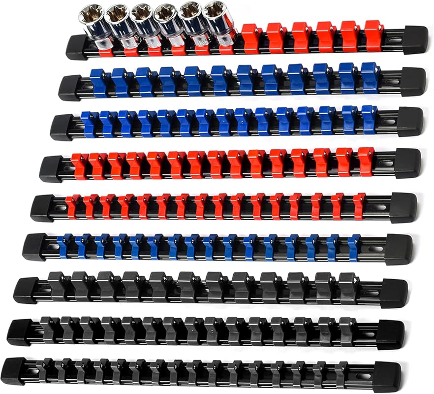 Socket Organizer Drive ABS Tools-Socket Holder, Premium Quality 9 Piec