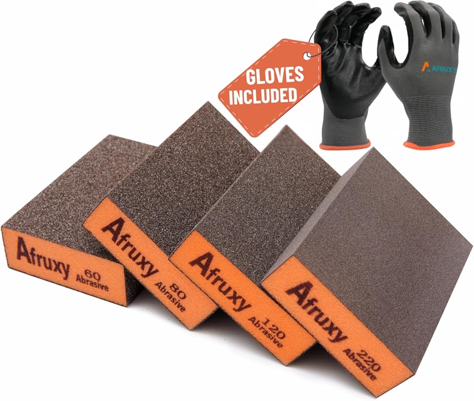 5 Best Hand Sanders: Pro Picks for Unbeatable Performance 4 Set of Four Wet Dry Sanding Sponges with Various Grits for Hand Sandin