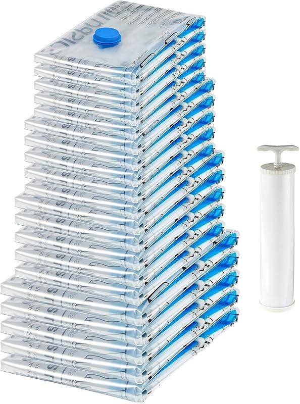 7 Best Vacuum Bags For Travel 1 Vacuum Compression Space Saving Storage Bags for Travel with Hand Pump