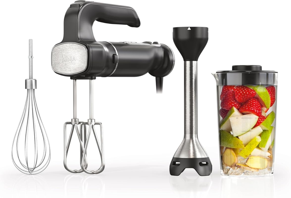 Ninja Foodi Power Mixer System: 750W Immersion Blender, Hand Mixer, Wh