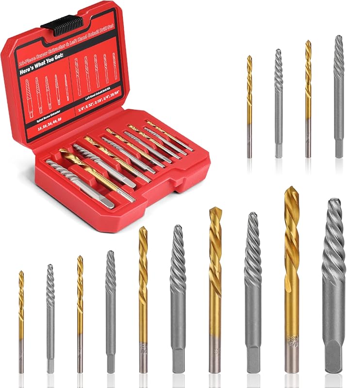 5 Best Drill Bits for Drilling Out Broken Bolts: Expert Picks 5 Cobalt HSS Left Hand Drill Bits and Screw Extractor Set for Drilling O