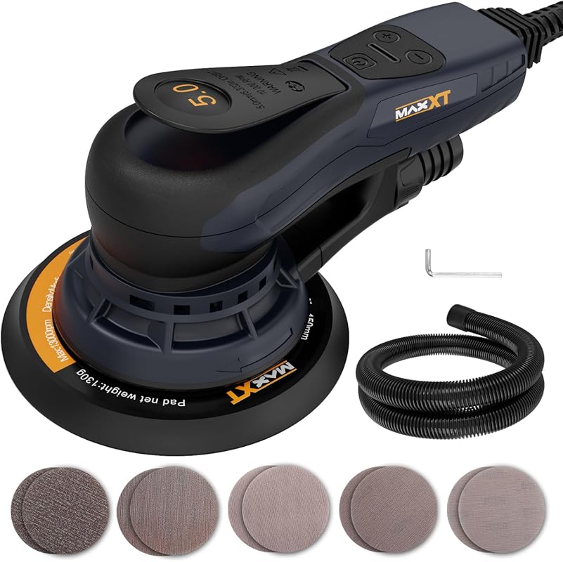5 Best Orbital Sanders with Dust Collection: Tested & Top-Rated 6 MAXXT Corded Variable Speed Random Orbital Sander, ideal for woodworki