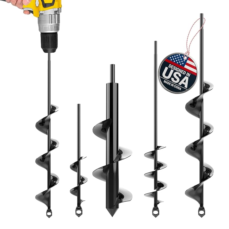 5 Best Auger Drill Bits for Planting: Expert-Approved & Reliable 4 Auger Drill Bit Planter Tool for Garden Spiral Holes, Bulbs, and Umbre