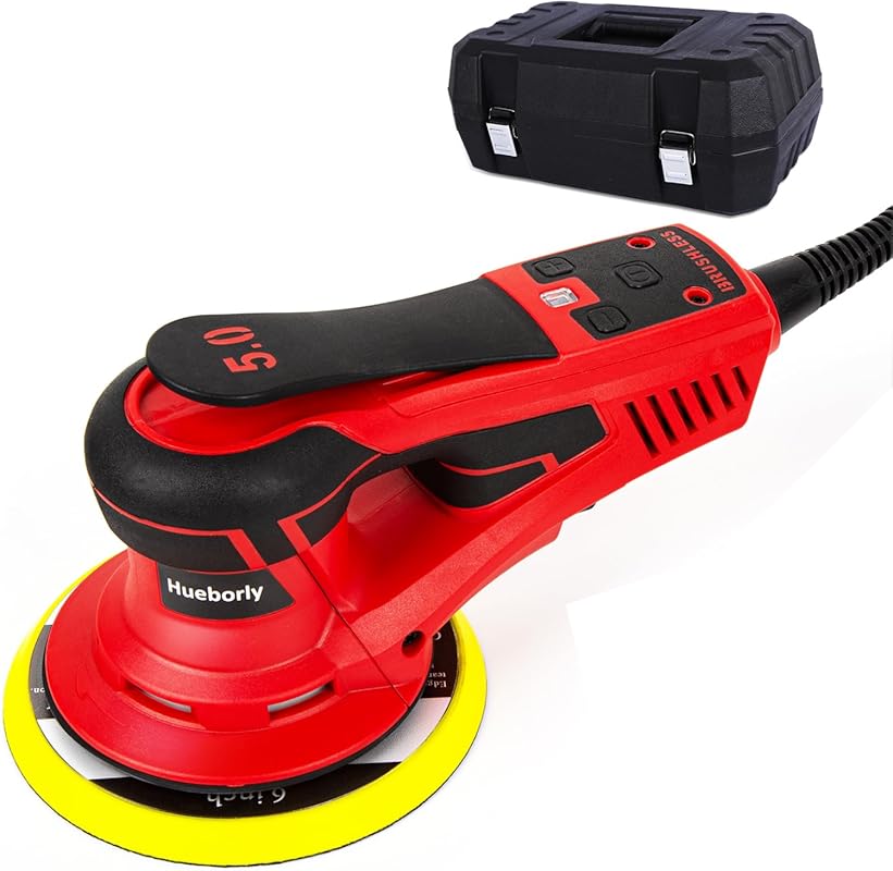 Professional Electric Random Orbital Sander, Brushless 350W, 6-inch, V