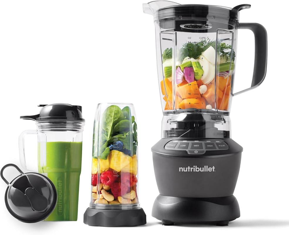 10 Best Blenders for Veggie Smoothies: Expert-Vetted Picks 6 nutribullet Full-Size Blender Combo 1200W – NBF50500 - Dark Gray