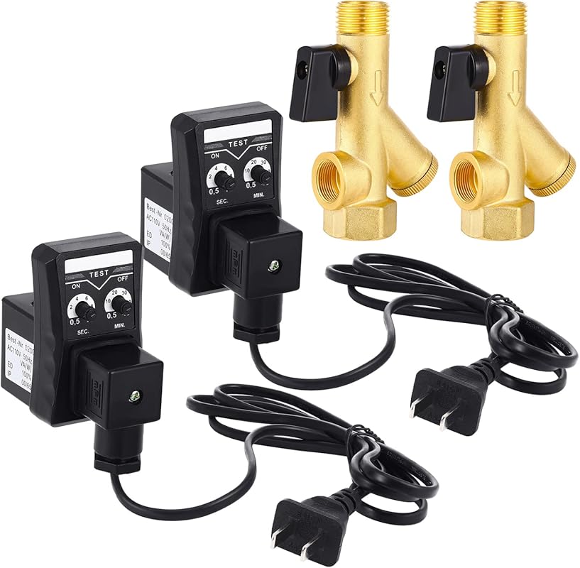 Bonuci Automatic Timed Electronic Drain Valve for Air Compressors, 1/4