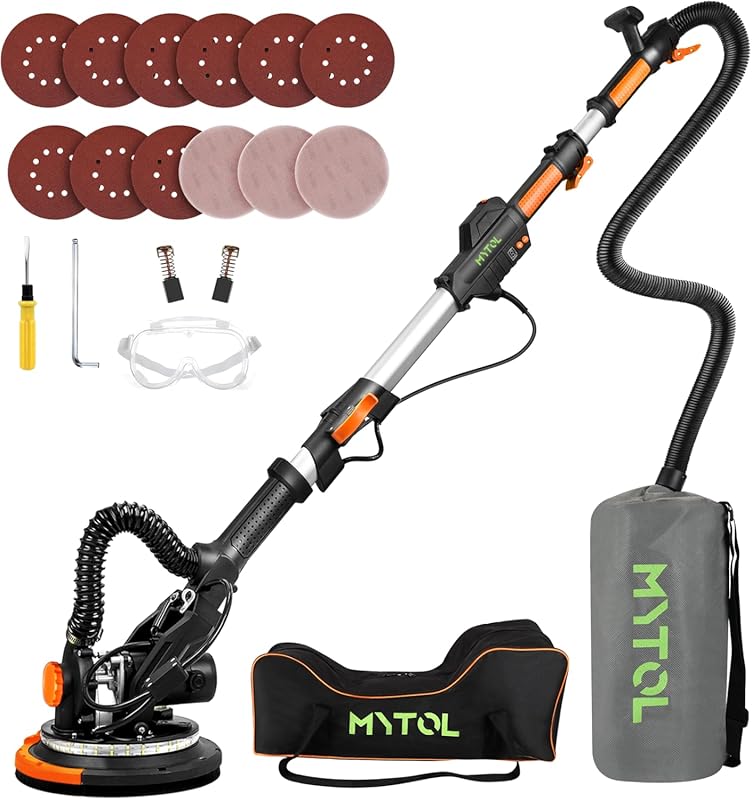 Electric Wood Floor Sander with Vacuum Dust Collection, Variable Speed