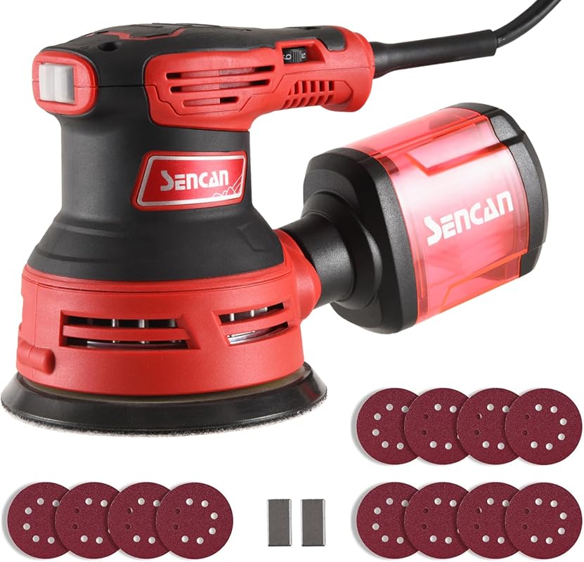 Palm Sander, 5 inch Electric Random Orbital Sander with Vacuum Dust Co
