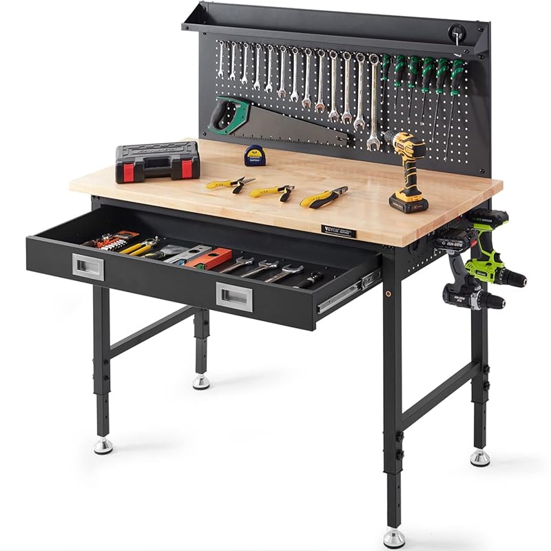 Heavy Duty Oak Hardwood Workbench