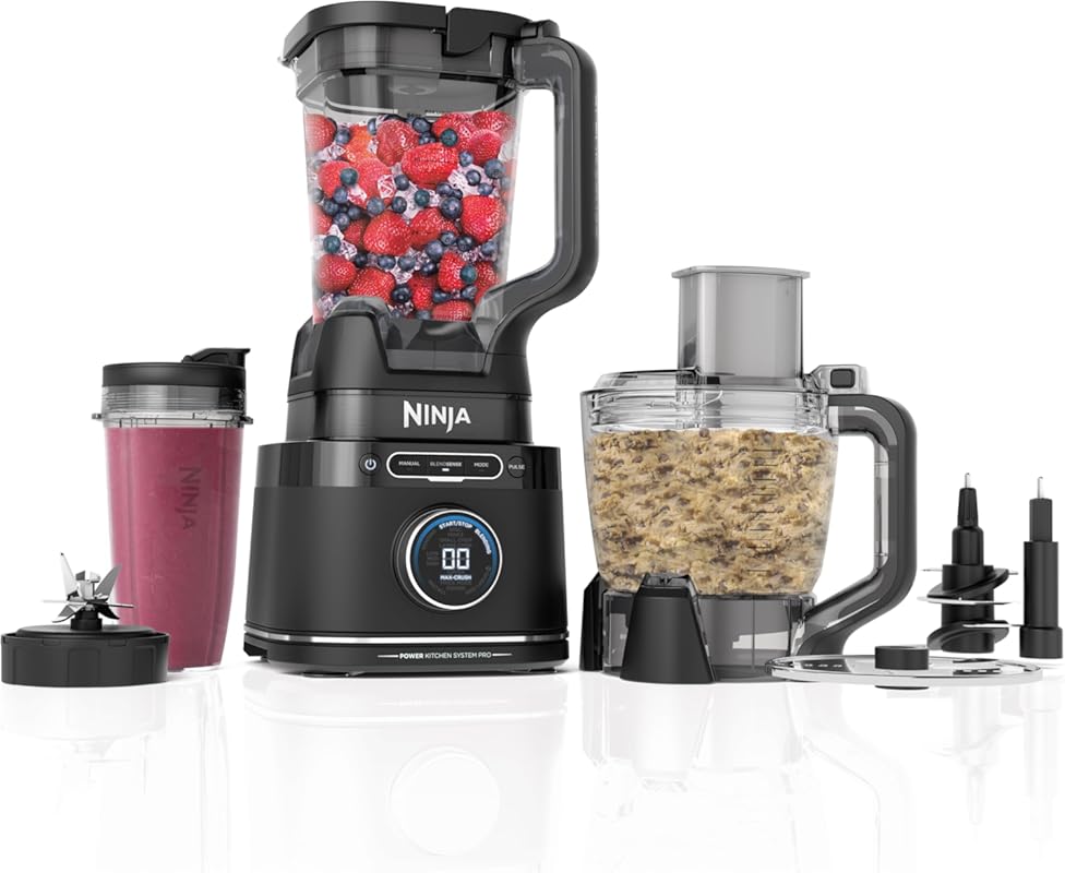 Ninja All-in-One Blender and Food Processor with BlendSense for Smooth