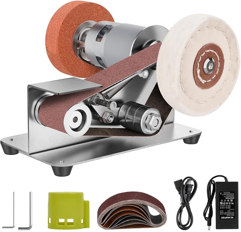 Mini Belt Sander: 7-Speed Electric Knife Sharpener and 15-Degree Grind