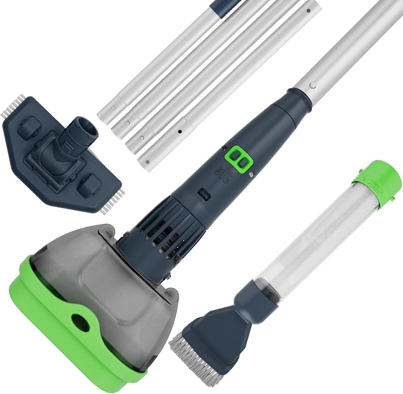 Best 3-in-1 Rechargeable Hot Tub Vacuum for Pools. Features Dual Mode,