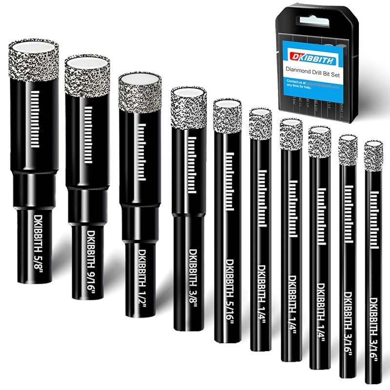 Dry Diamond Core Drill Bits for Porcelain and Ceramic Tile, Marble, St