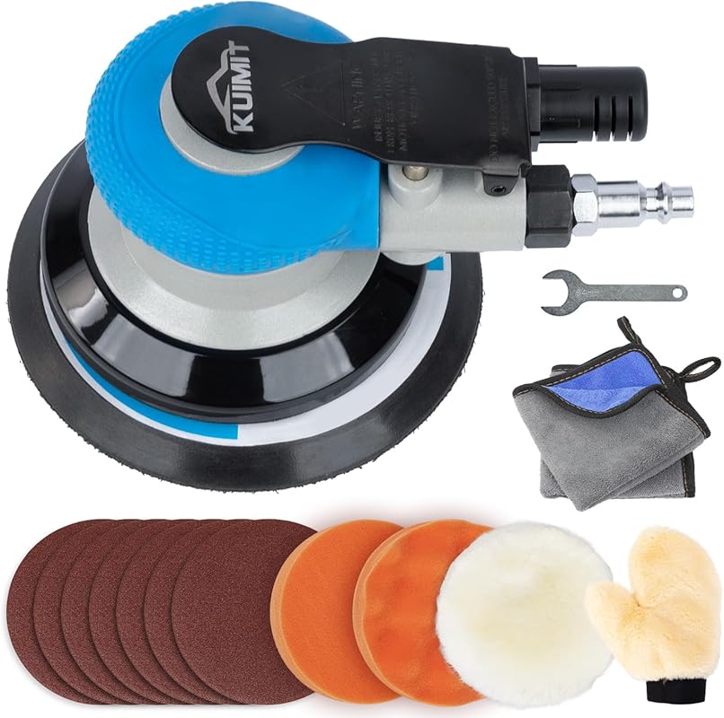 5-Inch Air Dual Action Sander: Palm-Sized for Car Detailing and Auto B