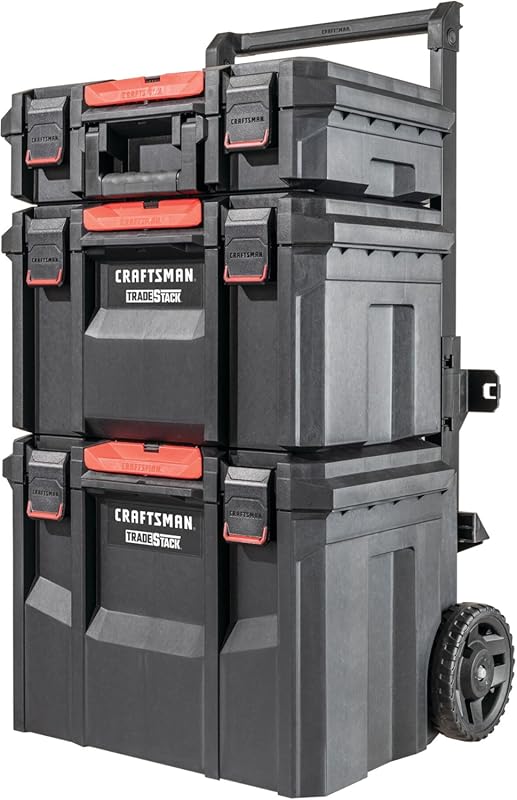 5 Best Stackable Tool Boxes: Expert-Reviewed for Quality & Value 3 CRAFTSMAN TRADESTACK Modular Rolling Tool Box System for Durable and O