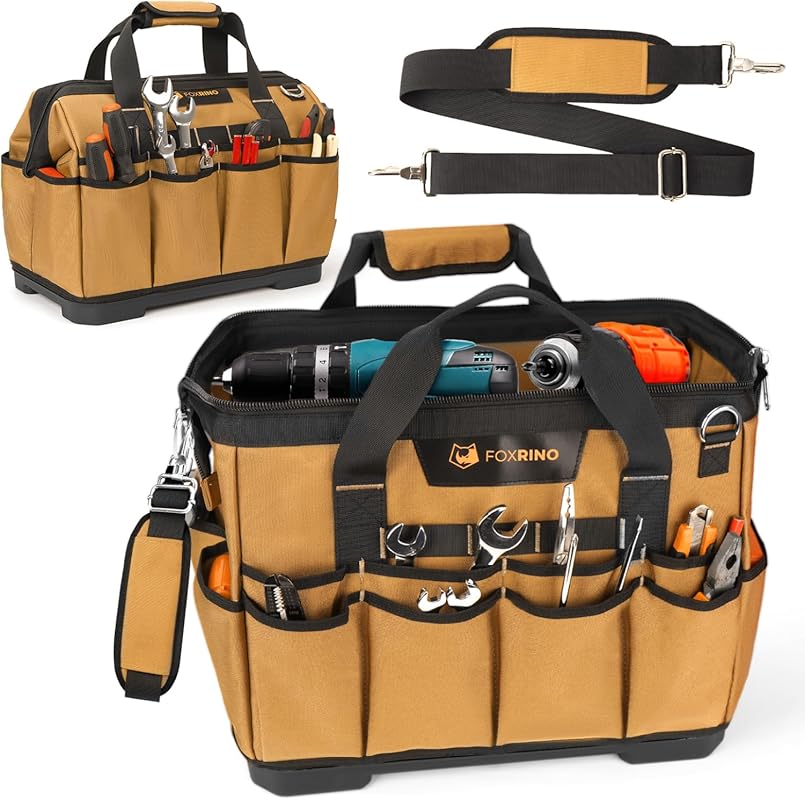 5 Best Tool Bag for Carpenter: Pro-Grade Picks for Durability 4 Heavy Duty Tool Bag 16-Inch, 42-Pocket Portable Empty Tool Box Organiz