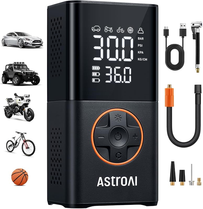 AstroAI Compact Cordless Portable Air Compressor 150 PSI with Digital 
