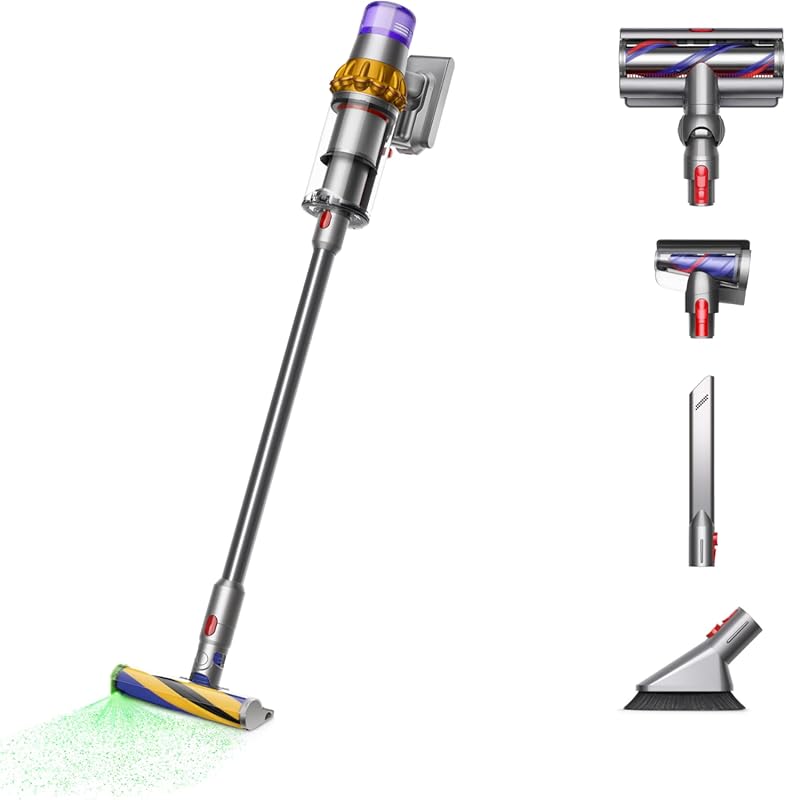 7 Best Dyson Cordless Vacuums: Expert Reviews for Unmatched Quality 6 Dyson V15 Detect Cordless Vacuum: 240AW, 60 Min, Illumination Reveals