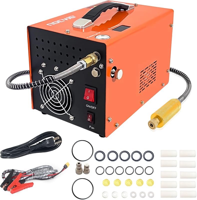 Waterless/Oil-Free PCP Air Compressor: 4500 PSI, 12V DC/110V AC, with 