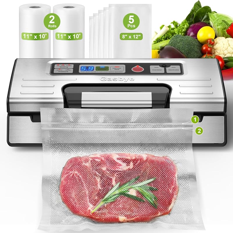 5 Best Rated Foodsaver Vacuum Sealer: Expert-Approved Quality 3 Vacuum Sealer with Double Heat Seal for Dry/Moist Food, Built-in Stora