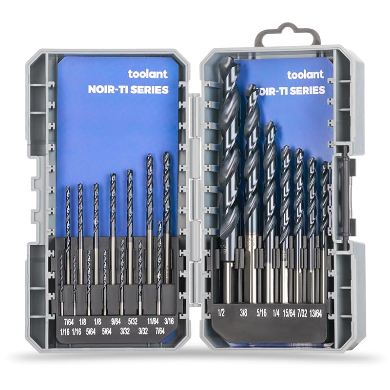 toolant Cobalt Drill Bit Set for Aluminum, Steel, and Hard Metals with